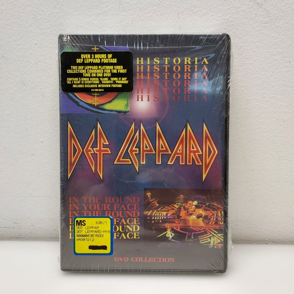 DEF LEPPARD HISTORIA IN THE ROUND IN YOUR FACE DVD VINTAGE 2001 BRAND NEW SEALED